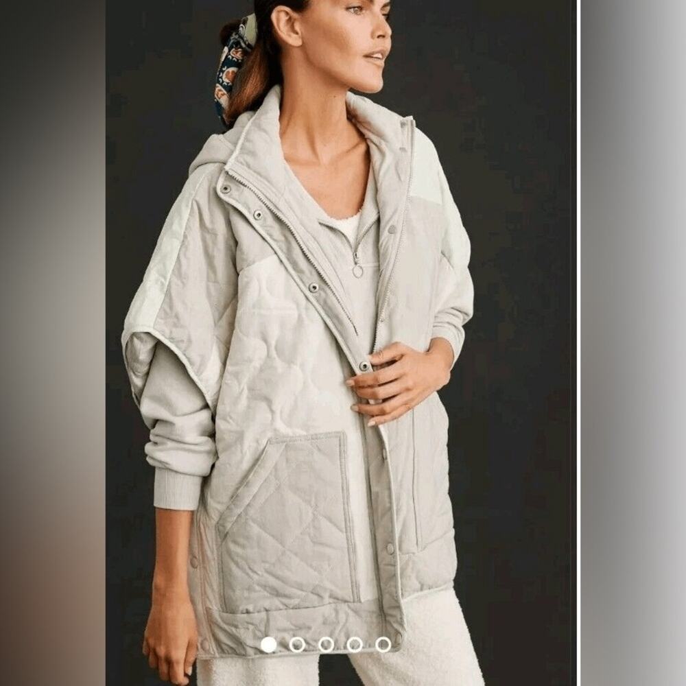 Anthropologie Daily Practice Oversized Puffer Quilted Poncho Vest Jacket S/M